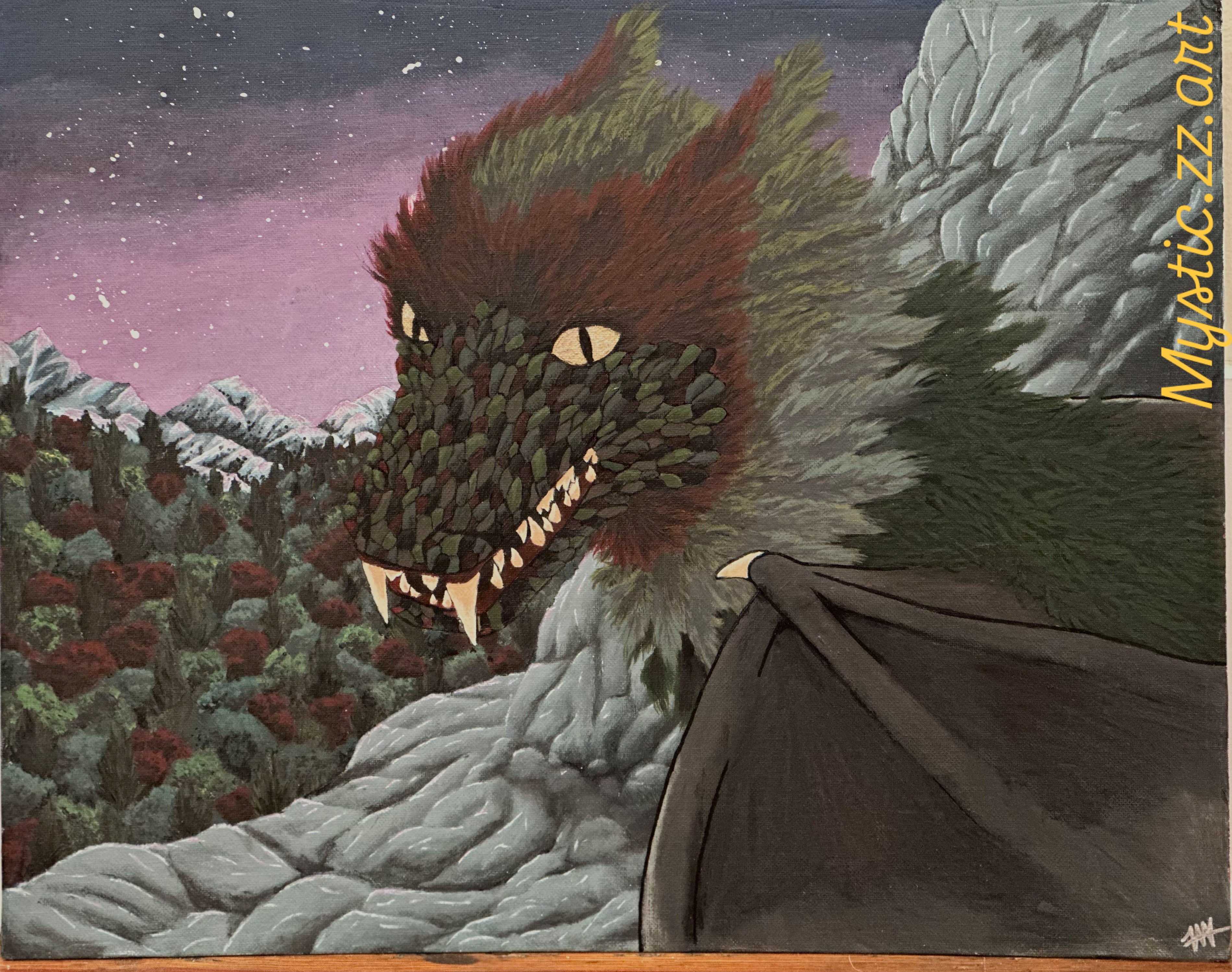 Painting No. 14–Forest Guardian – Mystic.zz Art