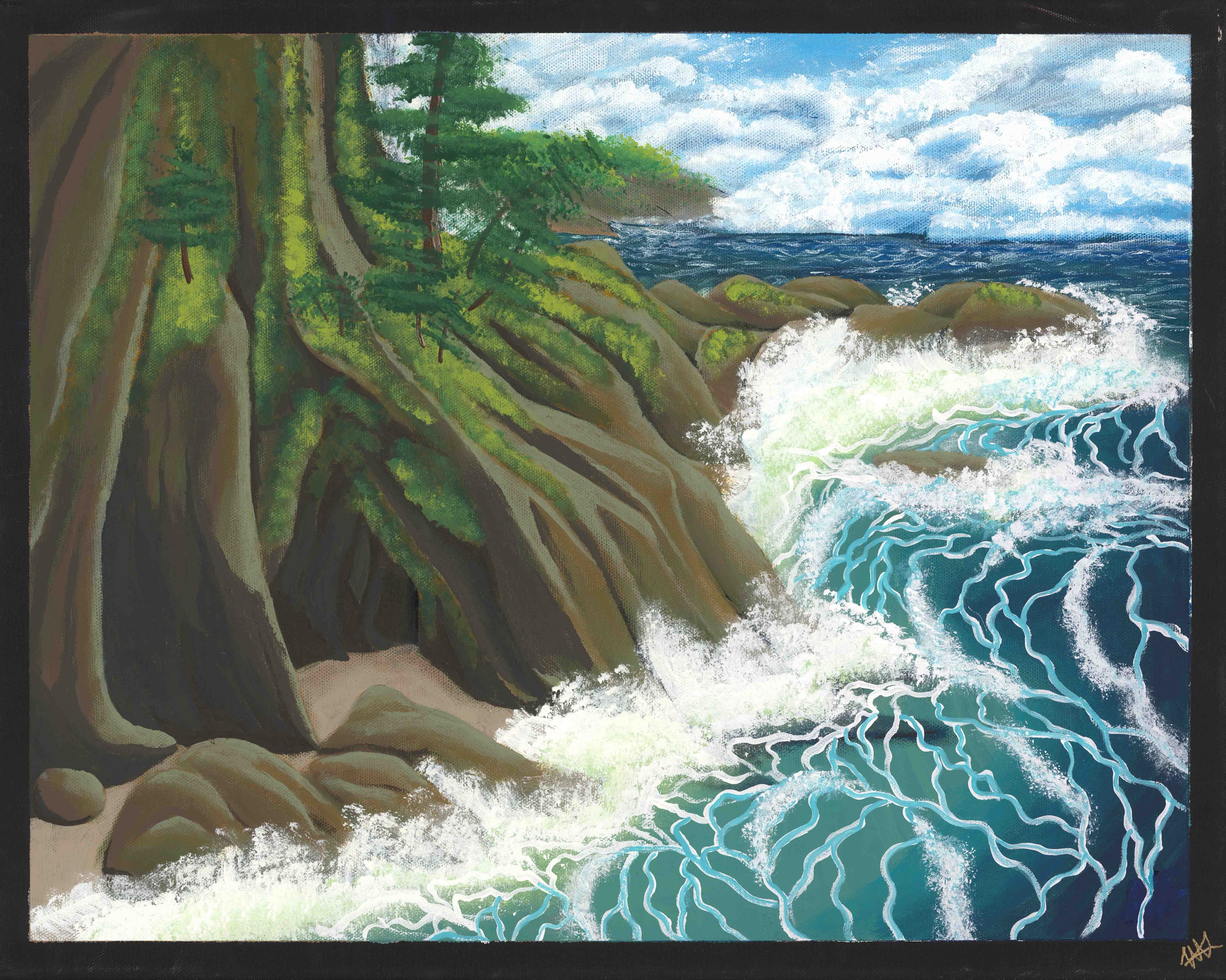 Painting No. 16–Mountain to Sea Prints | Vellum – Mystic.zz Art