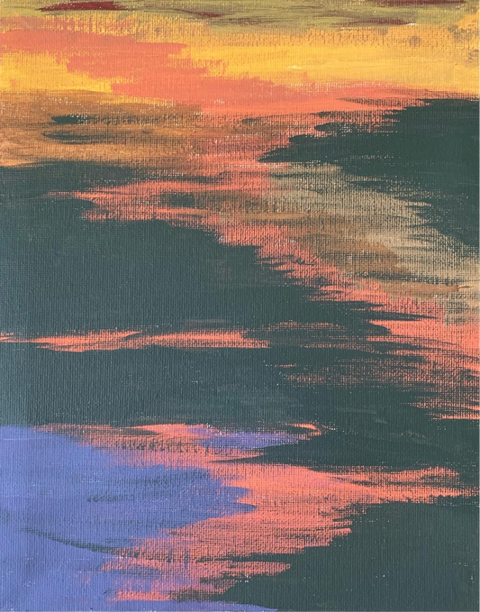 Painting No. 3–Sunset Sea Prints | Digital Print